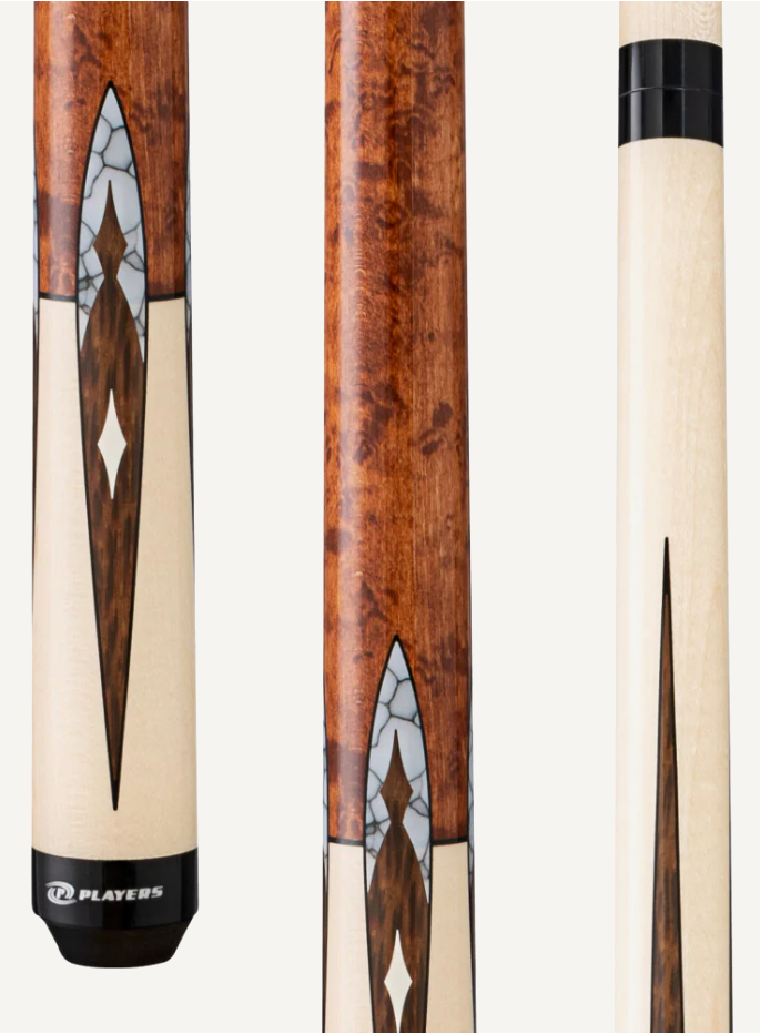 Players Birdseye & Maple with White Recon Wrapless Cue
