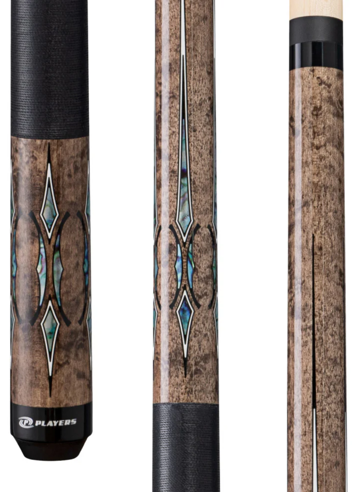 Players Light Grey Maple with Mother of Pearl Cue with Black Linen