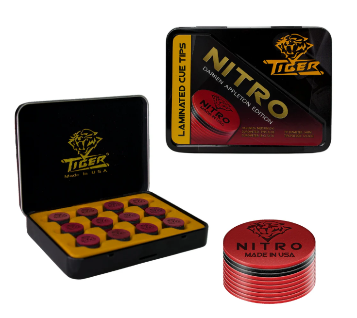 TIGER Nitro Laminated Cue Tip- Darren Appleton Edition-Single Tip