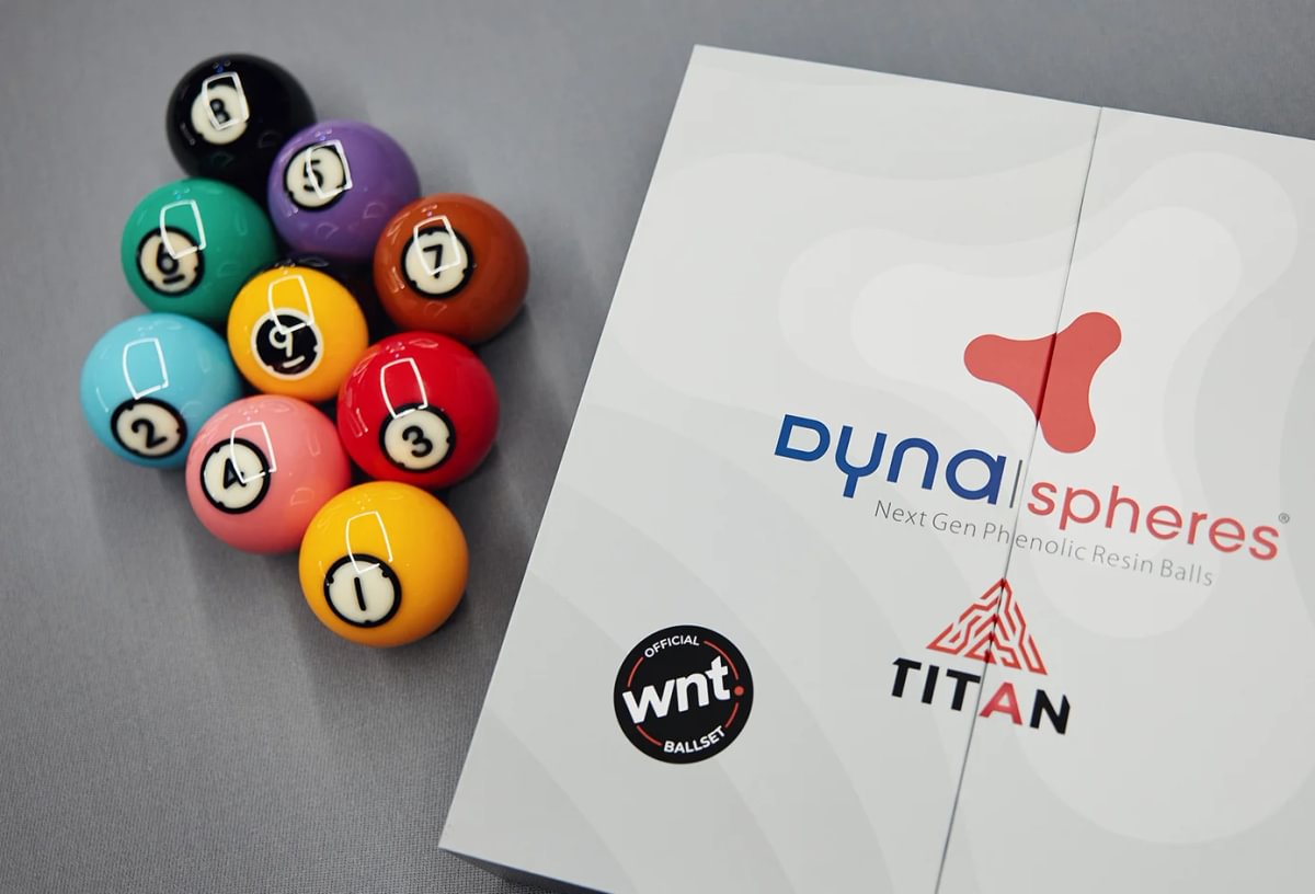 Dynaspheres Titan 572 Pool Ball Set – WNT Edition