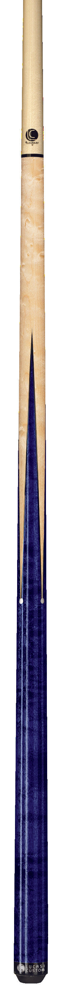 Lucasi Custom Blue Maple Sneaky Pete Wrapless Cue