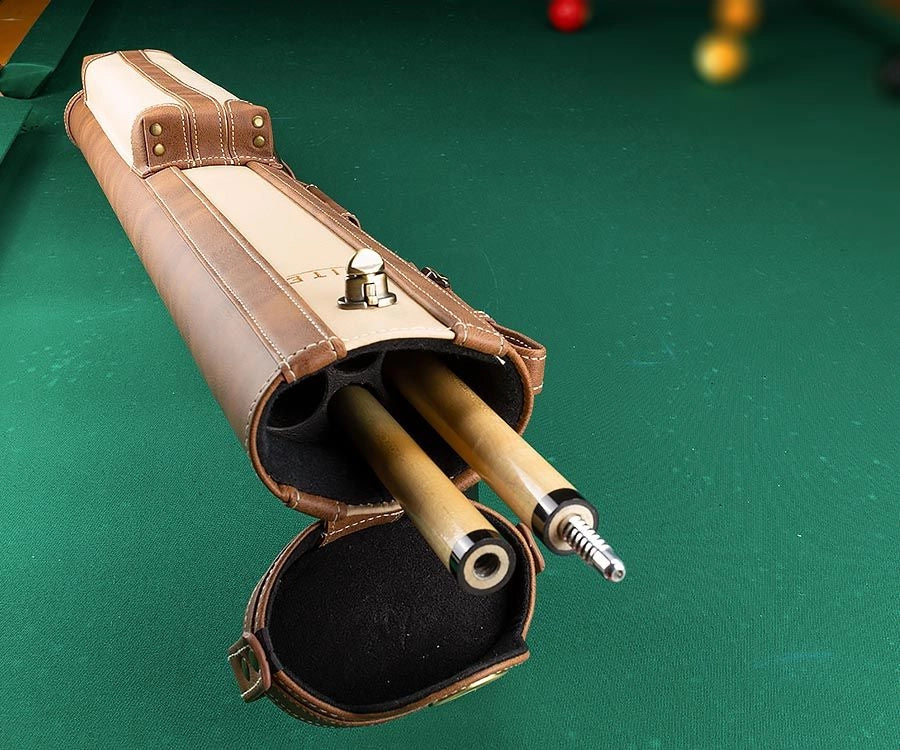 Elite 2x2 Vintage Leather Cue Case Chestnut