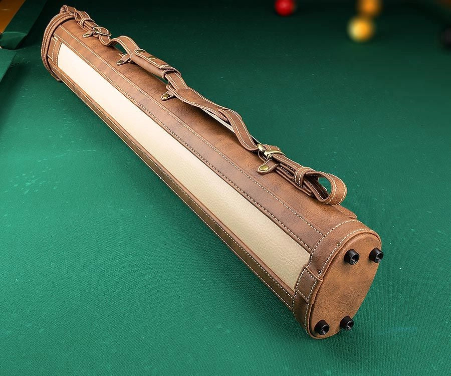 Elite 2x2 Vintage Leather Cue Case Chestnut