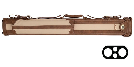 Elite 2x2 Vintage Leather Cue Case Chestnut