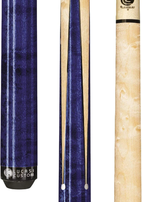 Lucasi Custom Blue Maple Sneaky Pete Wrapless Cue