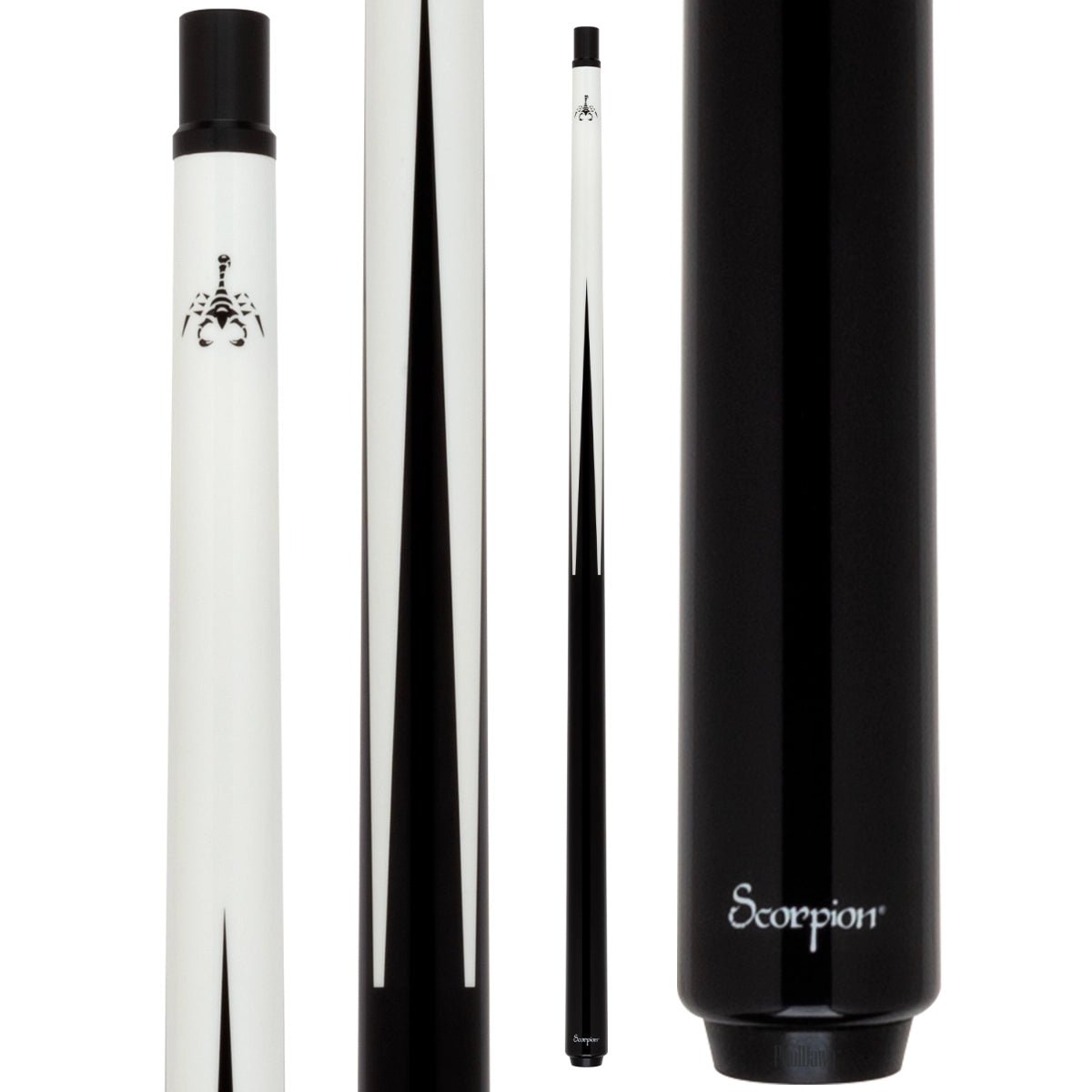 Scorpion Carbon Fiber Sneaky Pete Pool Cue - White