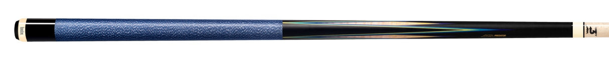 Predator 8 Point Sneaky Pete Black/Curly/Blue Points Linen Wrap Pool Cue