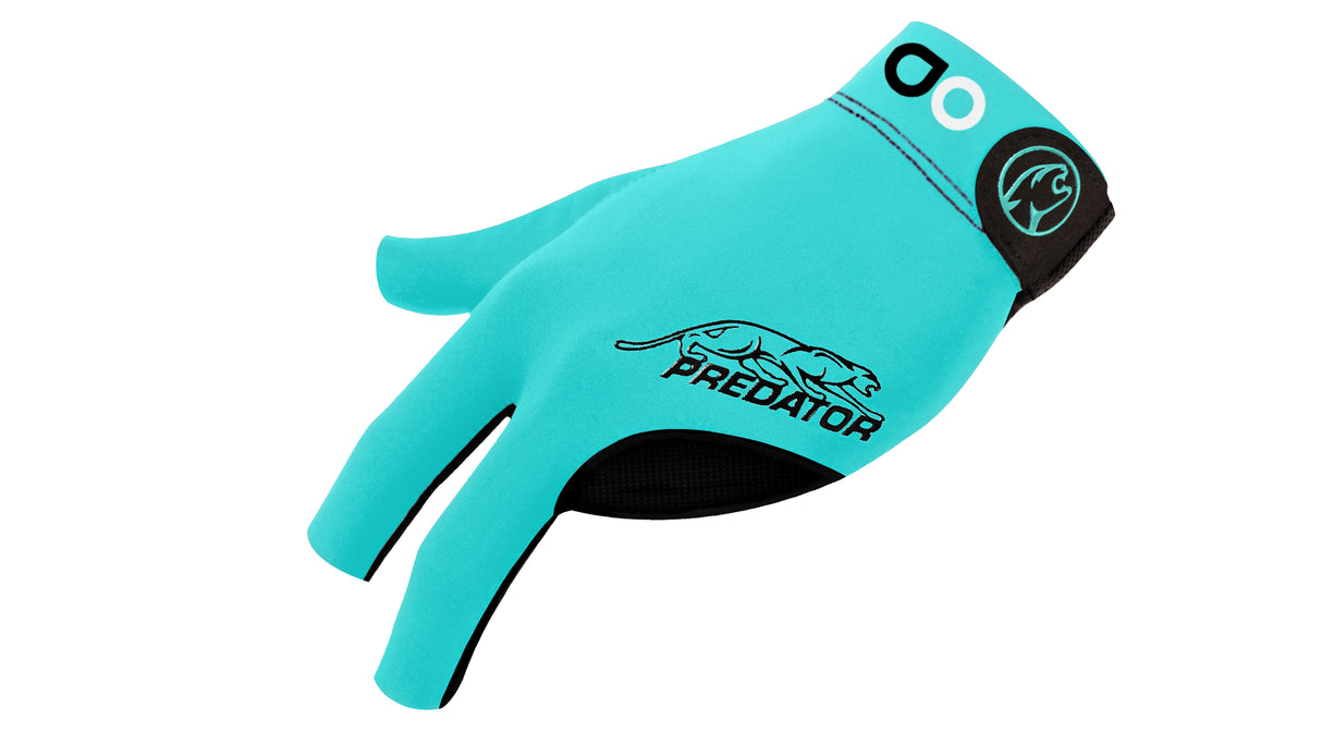 Predator Albin Ouschan Second Skin Teal Billiard Glove-LEFT BRIDGE HAND