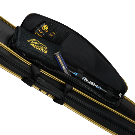 Predator Roadline Soft Pool Cue Case - Black/Gold - 4 Butts x 8 Shafts