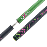 Poison VX Jump/Break Cue with Venom Carbon Fiber Shaft-Green/Pink