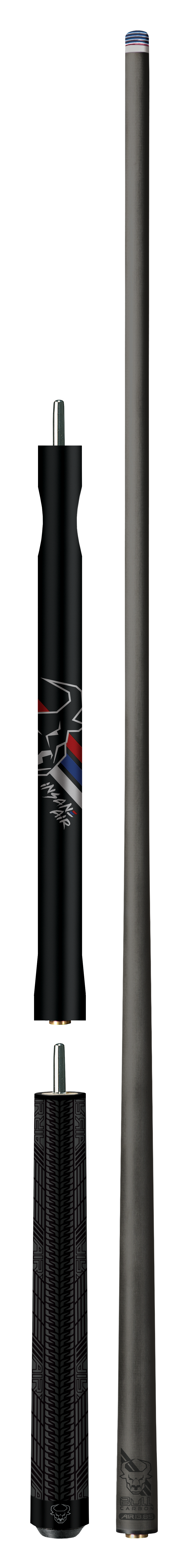 Bull Carbon BCJC Insane Air Series Jump Cue - Sport Wrap