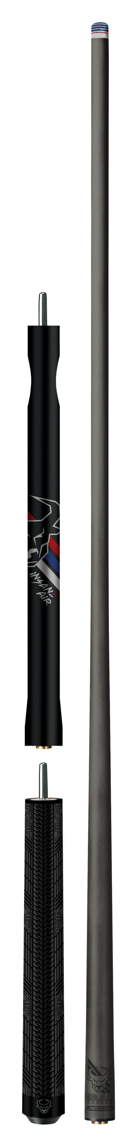 Bull Carbon BCJC Insane Air Series Jump Cue - Sport Wrap