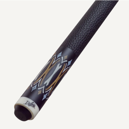 Dufferin Midnight Bocote Cross Cue with Embossed Leather Wrap