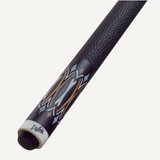 Dufferin Midnight Bocote Cross Cue with Embossed Leather Wrap