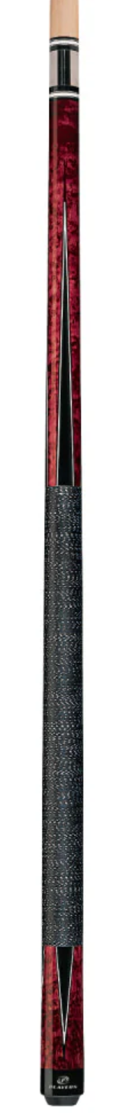 Players Crimson & Black Cue with Black/White Linen Wrap