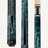 Players Cobalt Blue & Black Cue with Black/White Linen Wrap