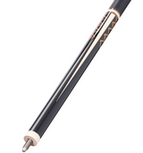Pure X Midnight Black/Natural Maple and Bocote/Thuya Burl Cue with Black Linen Wrap