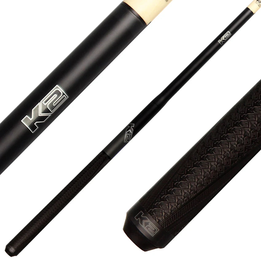 K2-5 in 1 Break/Jump Cue - Gun Metal with Sport Grip Wrap