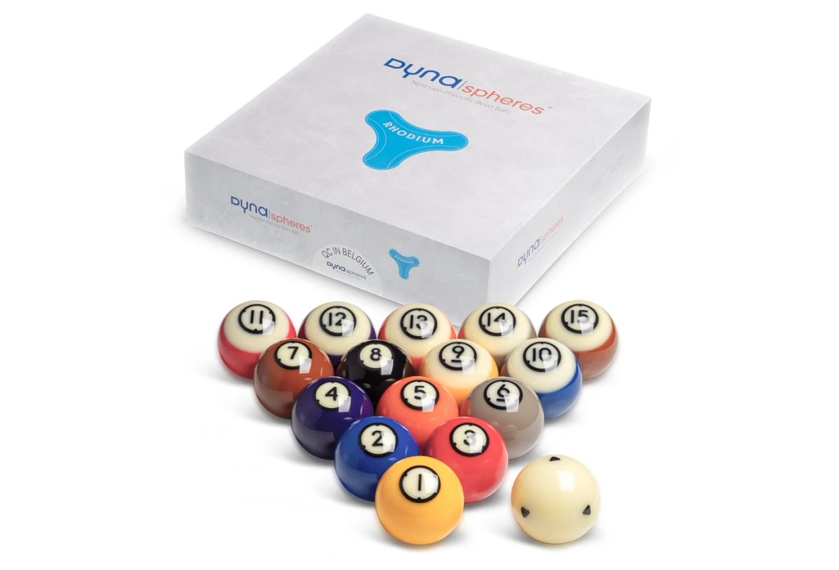 Dynaspheres Rhodium 572mm Pool Ball Set