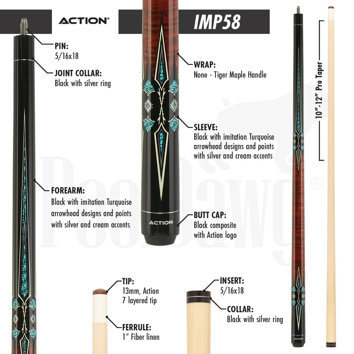Action Impact IMP58 Pool Cue