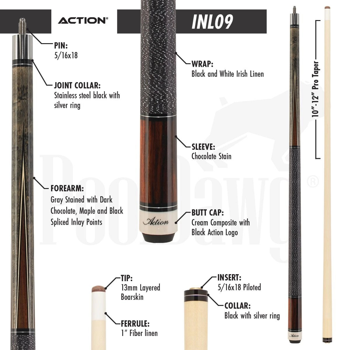 Action INL09 Pool Cue