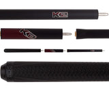 K2-5 in 1 Break/Jump Cue - Red with Sport Grip Wrap