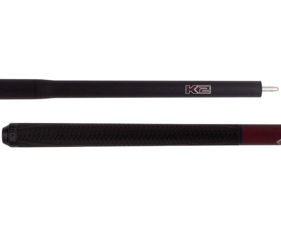 K2-5 in 1 Break/Jump Cue - Red with Sport Grip Wrap