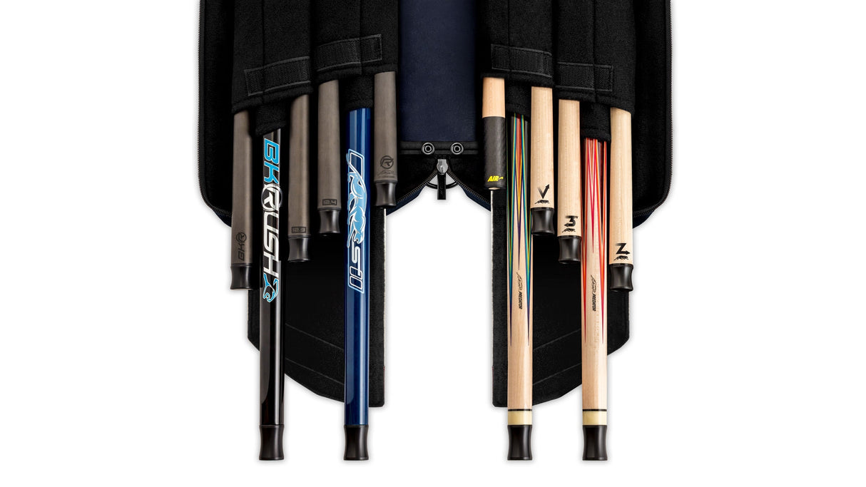 Predator Roadline Blue/White Soft Pool Cue Case - 4 Butts x 8 Shafts